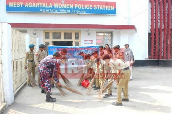 Cleanliness drive held at Agartala's various Police Stations  